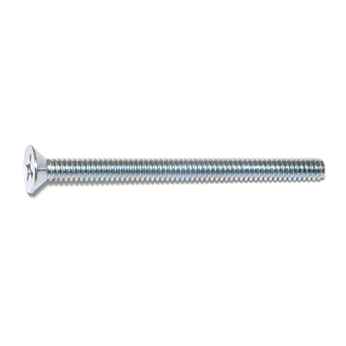 10-24 x 2-1/2" Phillips Flat Head, Machine Screw, Zinc (Bulk Box 4 pc)