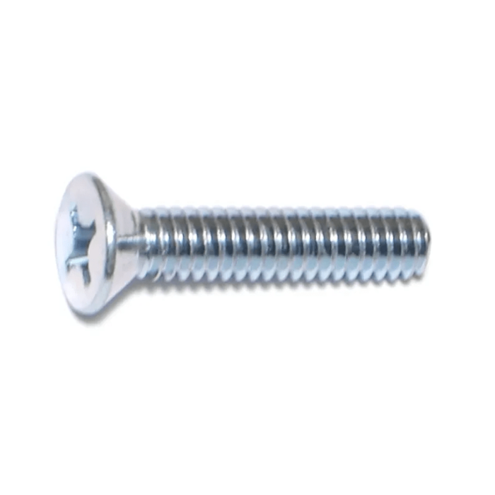 1/4"-20 x 1-1/4" Phillips Flat Head, Machine Screw, Zinc (Bulk Box 4 pc)