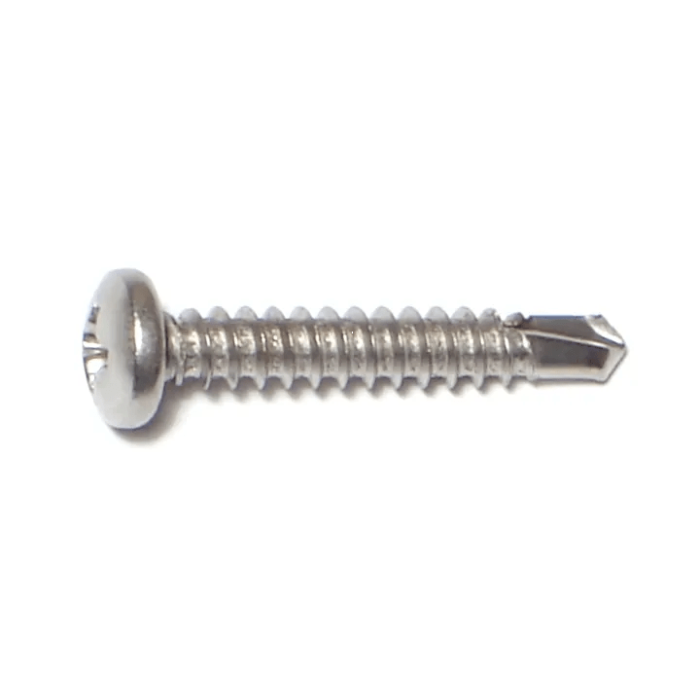 #8 x 1" Phillips Pan Head, Self-Drilling Screw, Stainless Steel (Bulk Box 12 pc)