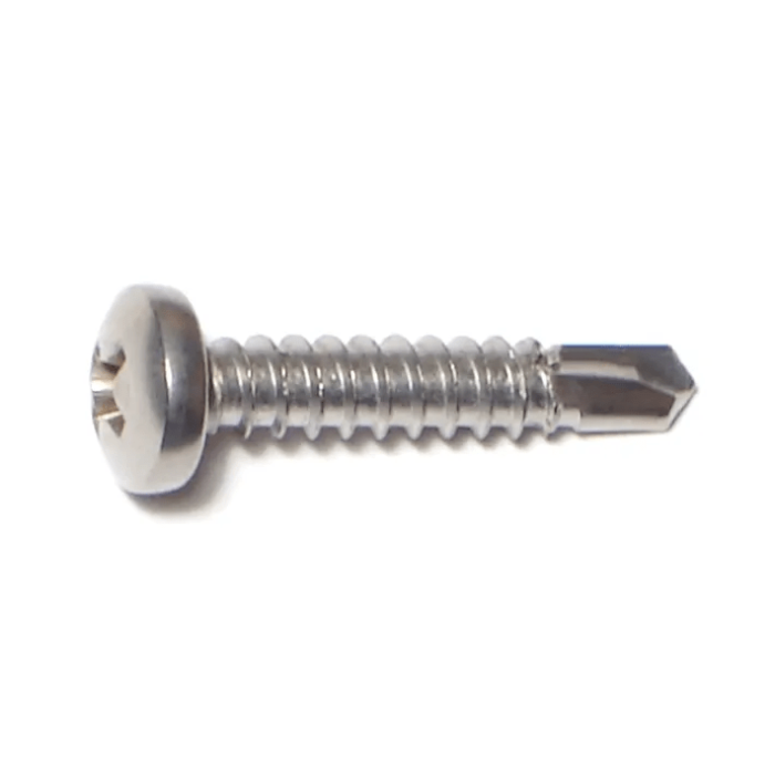 #10 x 1" Phillips Pan Head, Self-Drilling Screw, Stainless Steel (Bulk Box 9 pc)