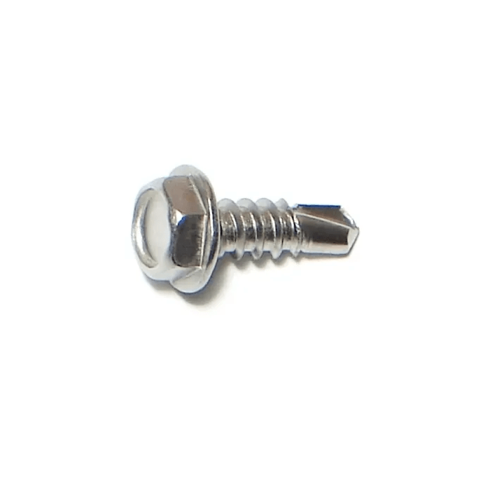 #8 x 1/2" Hex Washer Head, Self-Drilling Screw, Stainless Steel (Bulk Box 15 pc)