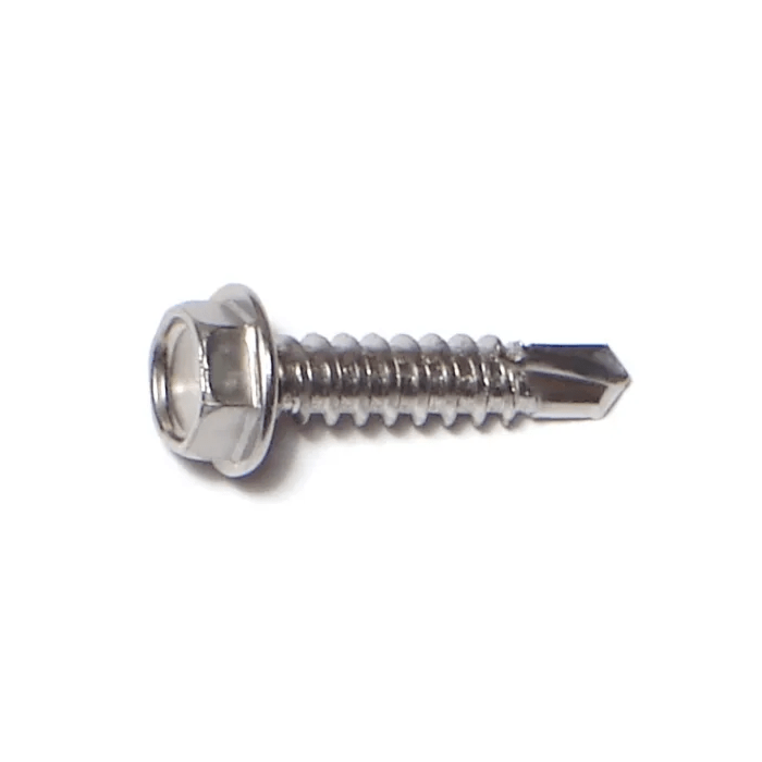 #8 x 3/4" Hex Washer Head, Self-Drilling Screw, Stainless Steel (Bulk Box 13 pc)
