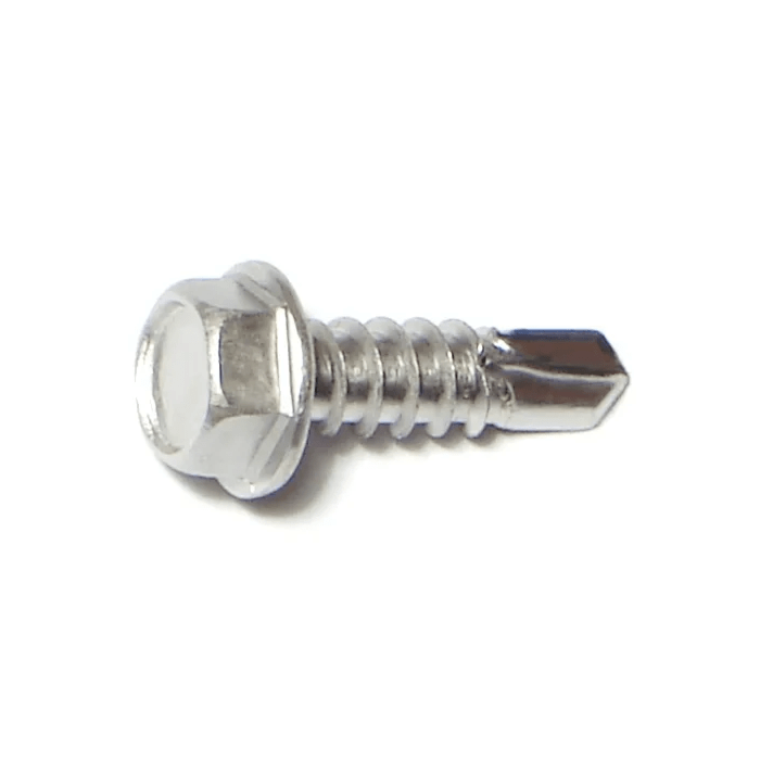 #12 x 3/4" Hex Washer Head, Self-Drilling Screw, Stainless Steel (Bulk Box 7 pc)