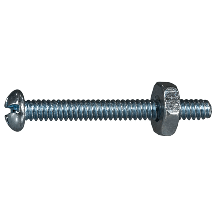 6-32 x 1-1/4" Combo Round Head, Machine Screw, Zinc (Bulk Box 13 pc)
