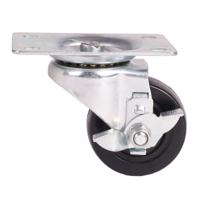 World Casters & Equipment Manufacturing 120 lb 2-1/2 in Soft Rubber Swivel Caster