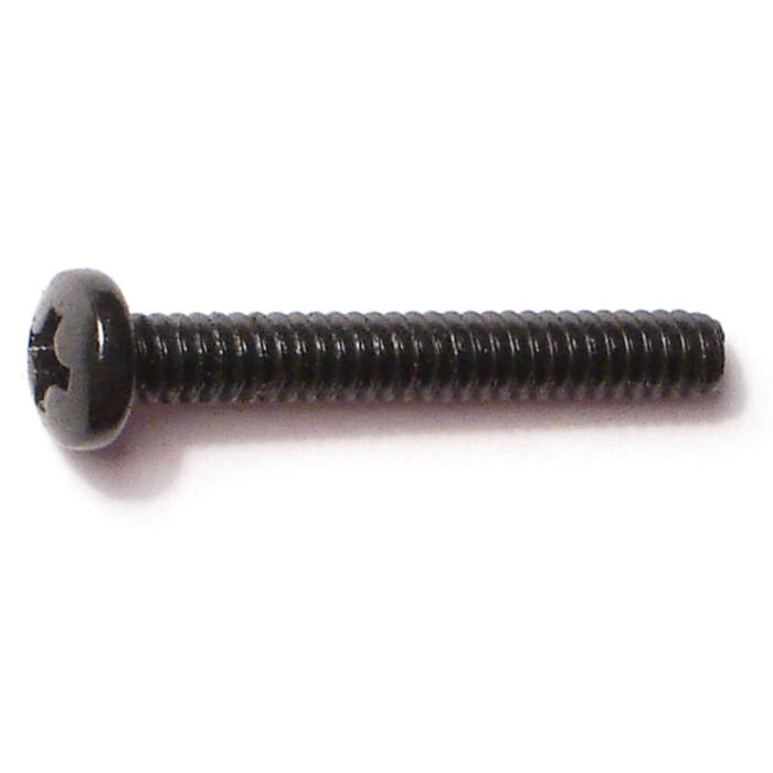 6-32 x 1" Phillips Pan Head, Machine Screw, Black 