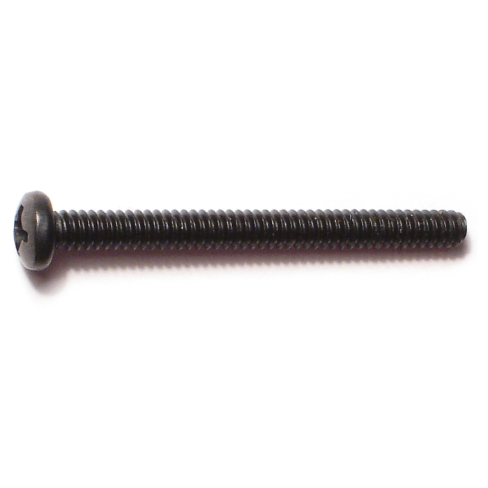 6-32 x 1-1/2" Phillips Pan Head, Machine Screw, Black 