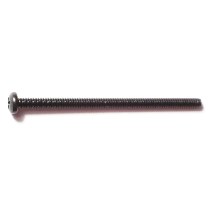 6-32 x 2-1/2" Phillips Pan Head, Machine Screw, Black 