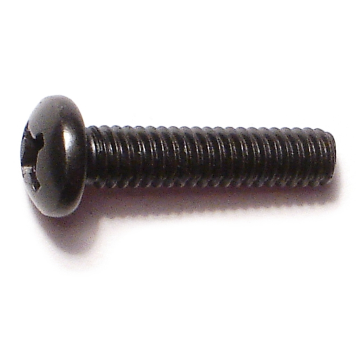 8-32 x 3/4" Phillips Pan Head, Machine Screw, Black 