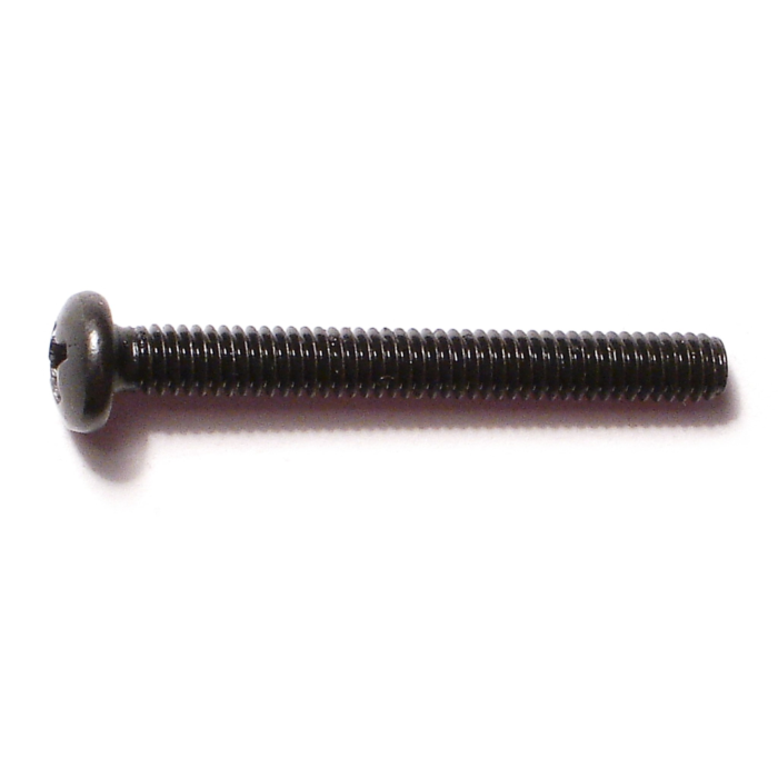 8-32 x 1-1/2" Phillips Pan Head, Machine Screw, Black 
