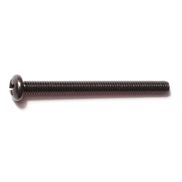 8-32 x 2" Phillips Pan Head, Machine Screw, Black 