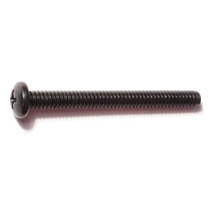 10-24 x 2" Phillips Pan Head, Machine Screw, Black 