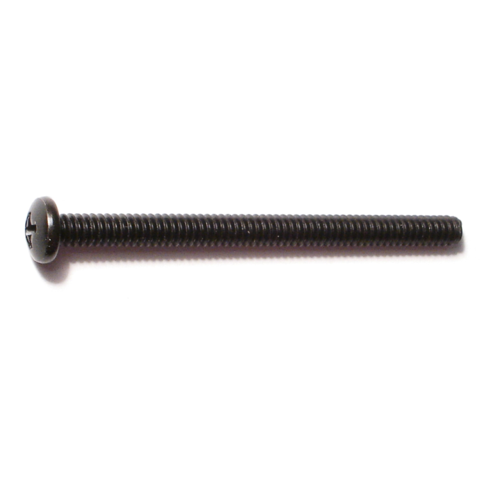 10-24 x 2-1/2" Phillips Pan Head, Machine Screw, Black 