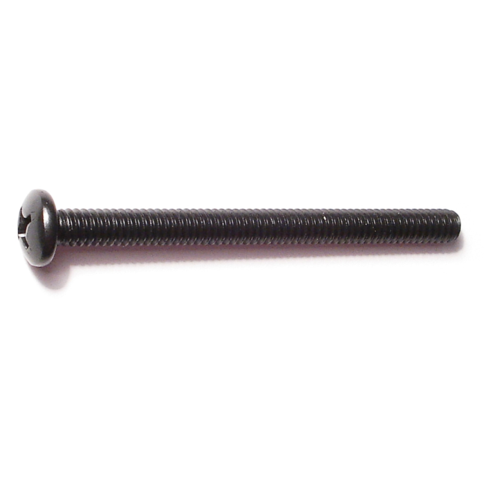 1/4"-20 x 3" Phillips Pan Head, Machine Screw, Black 