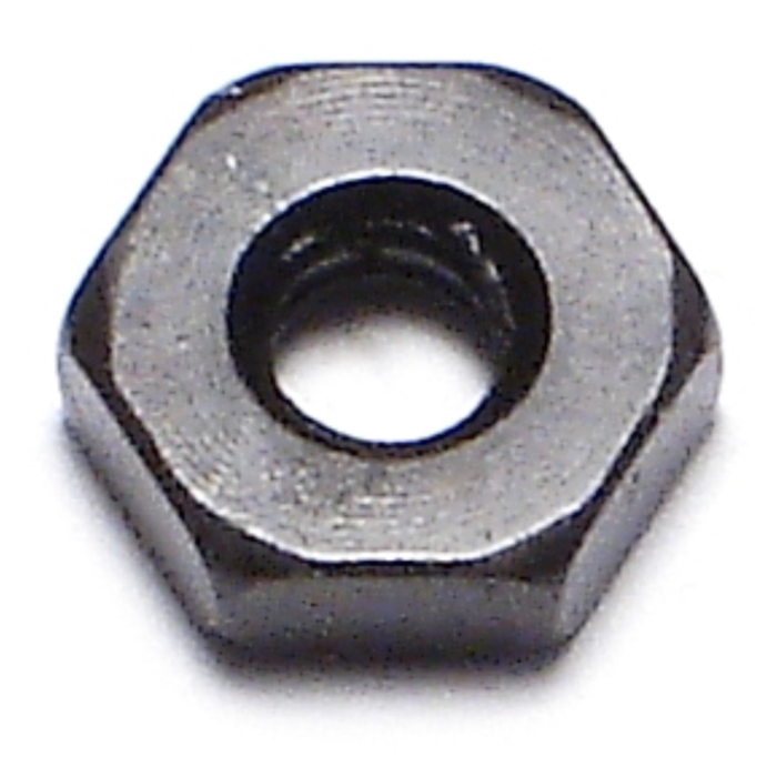 6-32 x Hex Nut Coarse Thread, Black Oxide, Black 