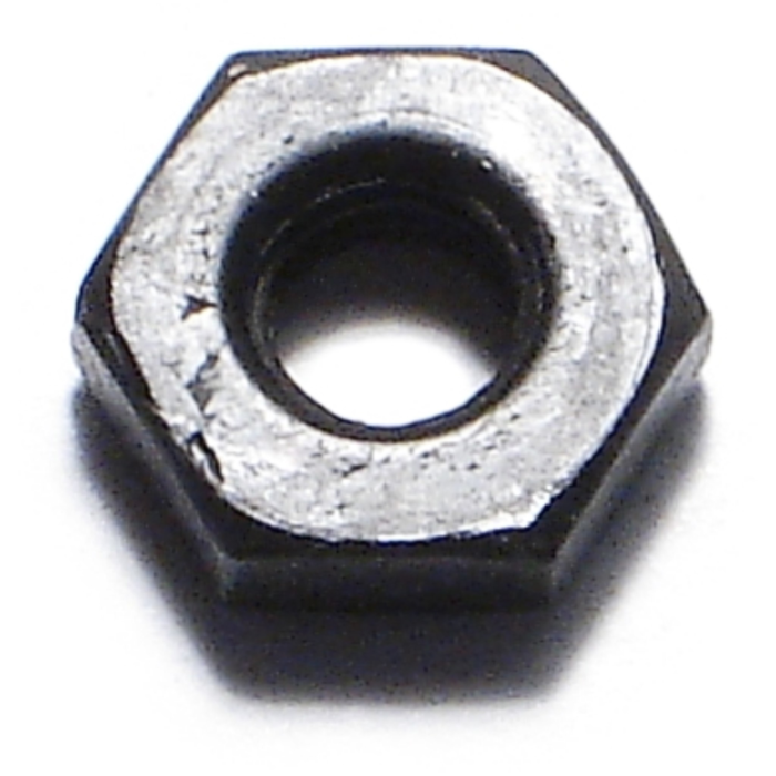 10-32 x Hex Nut Fine Thread, Black Oxide, Black 