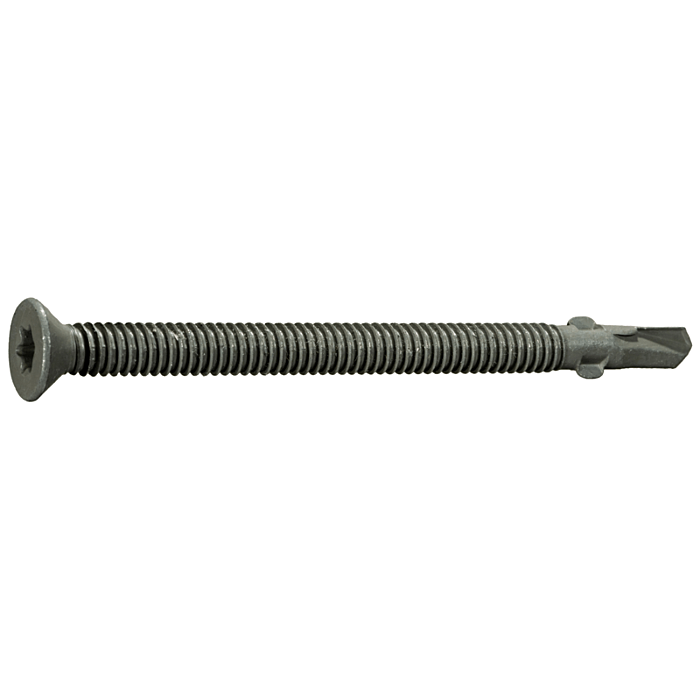 1/4" x 3-1/2" Star Flat Head, Self-Drilling Screw, Gray Ruspert Coated (Bulk Box 1 lb)
