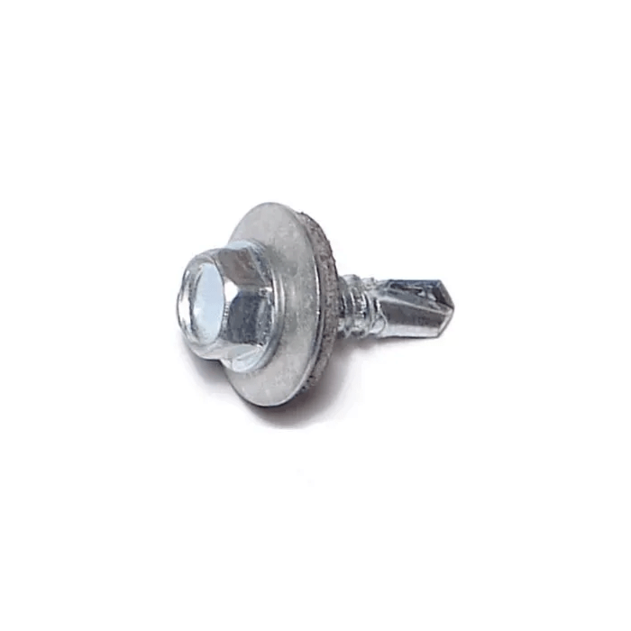 #14 x 1-1/4" Hex Seal Washer Head, Self-Drilling Screw, Zinc (Bulk Box 1 lb)