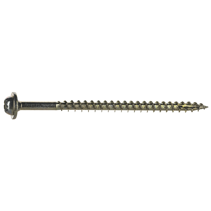 #9 x 3" Star Truss Head, Wood Screw, Yellow Zinc (Bulk Box 1 lb)