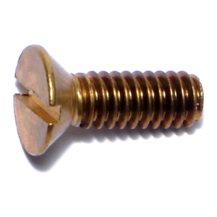 1/4"-20 x 3/4" Phillips Flat Head, Machine Screw, Brass 