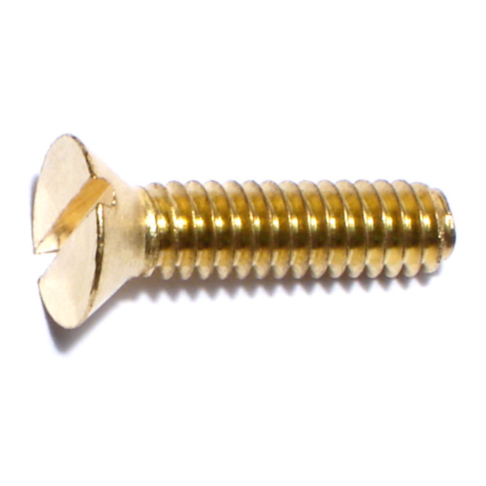 1/4"-20 x 1" Phillips Flat Head, Machine Screw, Brass 