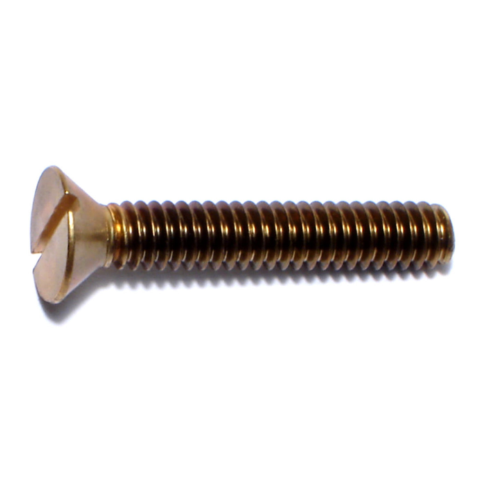 1/4"-20 x 1-1/2" Phillips Flat Head, Machine Screw, Brass 