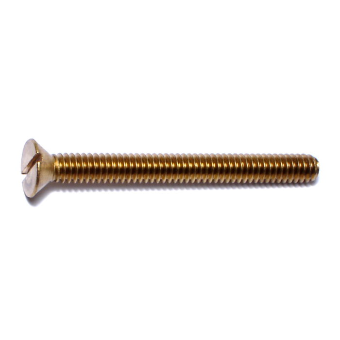 1/4"-20 x 2-1/2" Phillips Flat Head, Machine Screw, Brass 