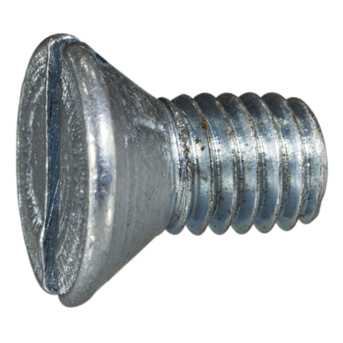 10-32 x 3/8" Slotted Flat Head, Machine Screw, Zinc 