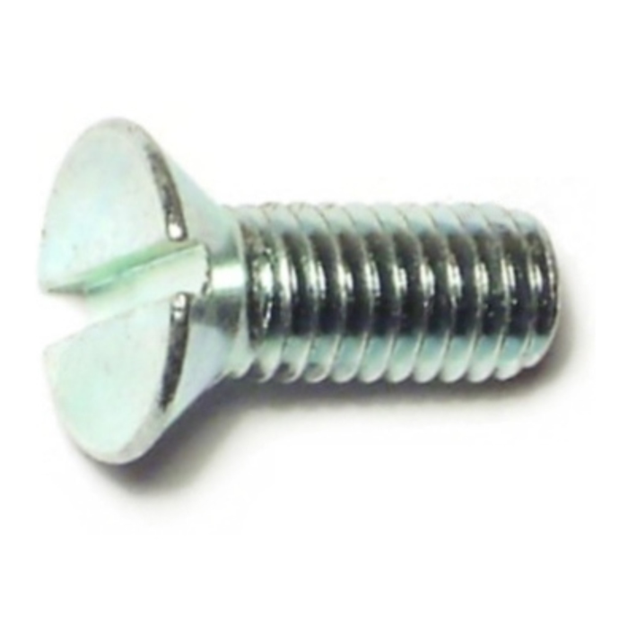 10-32 x 1/2" Slotted Flat Head, Machine Screw, Zinc 