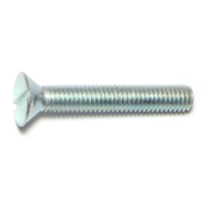 10-32 x 1-1/4" Slotted Flat Head, Machine Screw, Zinc 