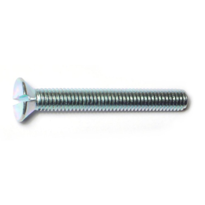 10-32 x 1-1/2" Slotted Flat Head, Machine Screw, Zinc 