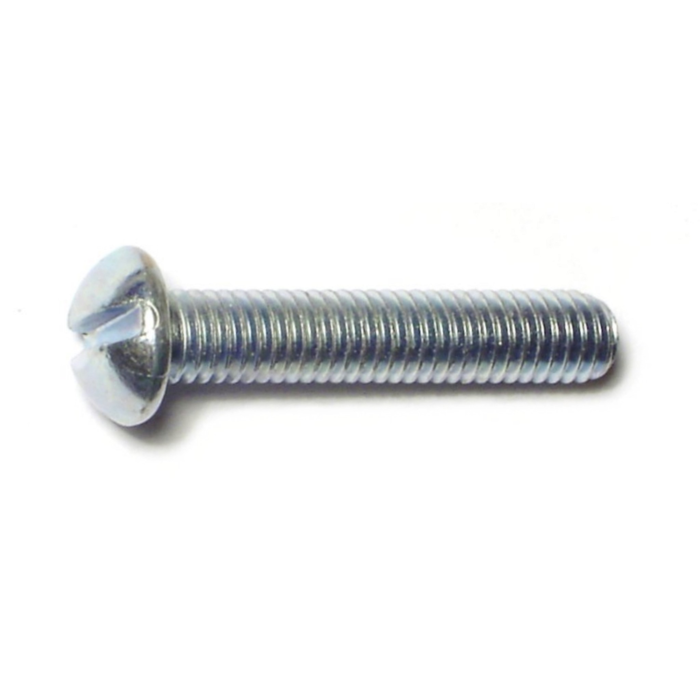 10-32 x 1" Slotted Round Head, Machine Screw, Zinc 