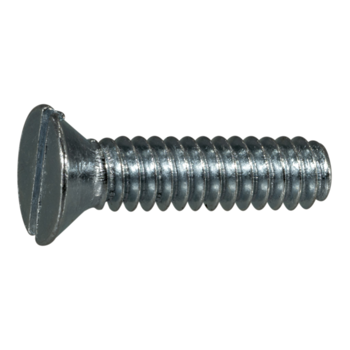 10-24 x 3/4" Slotted Flat Head, Machine Screw, Zinc 