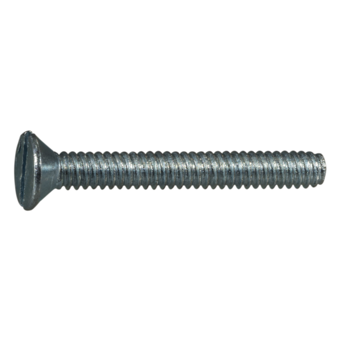 10-24 x 1-1/2" Slotted Flat Head, Machine Screw, Zinc 