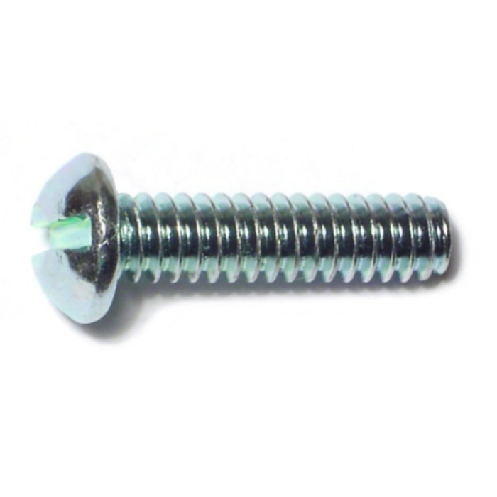 10-24 x 3/4" Slotted Round Head, Machine Screw, Zinc 