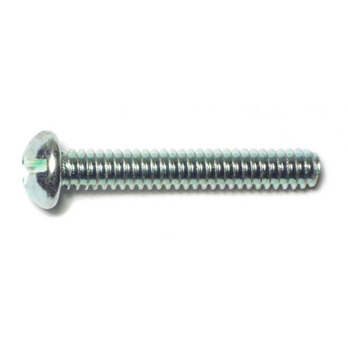 10-24 x 1-1/4" Slotted Round Head, Machine Screw, Zinc 