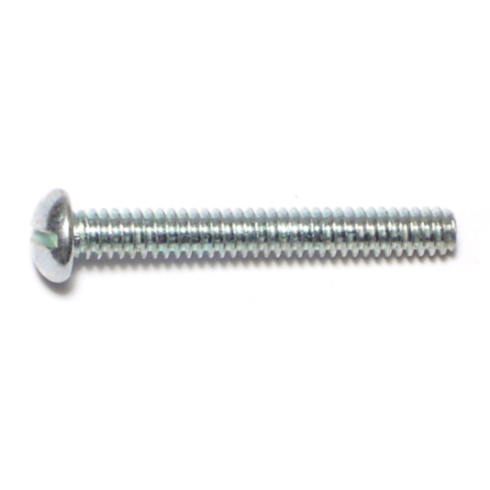 10-24 x 1-1/2" Slotted Round Head, Machine Screw, Zinc 