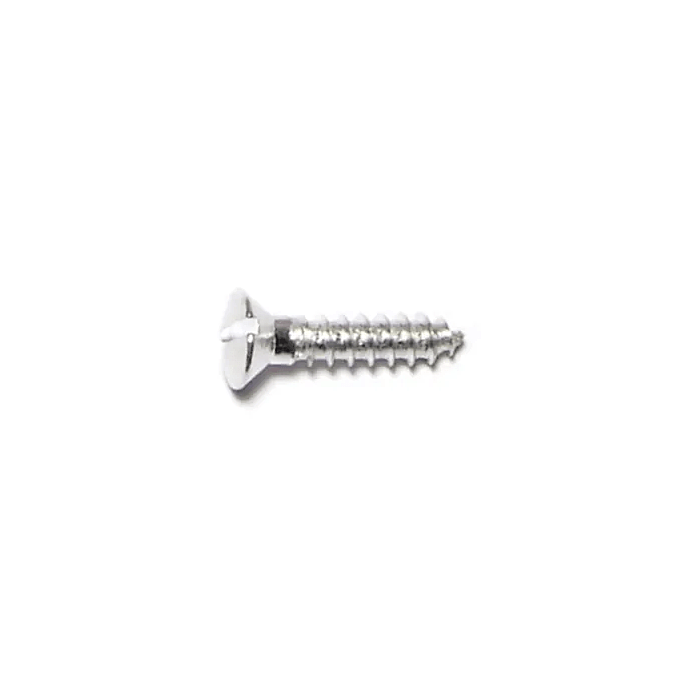 #6 x 5/8" Slotted Oval Head, Wood Screw, Aluminum