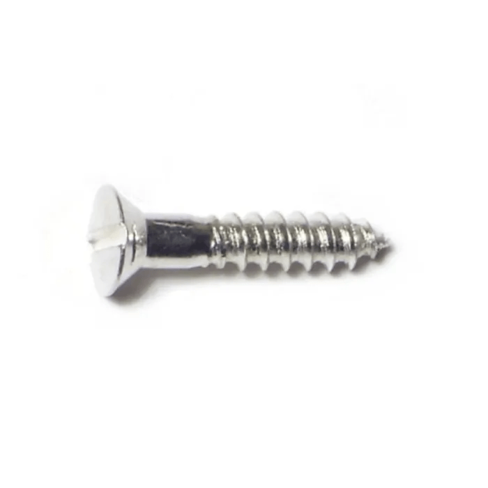 #6 x 3/4" Slotted Oval Head, Wood Screw, Aluminum