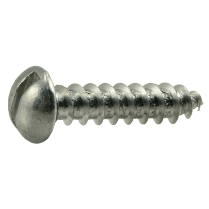 #6 x 5/8" Slotted Round Head, Wood Screw, Aluminum