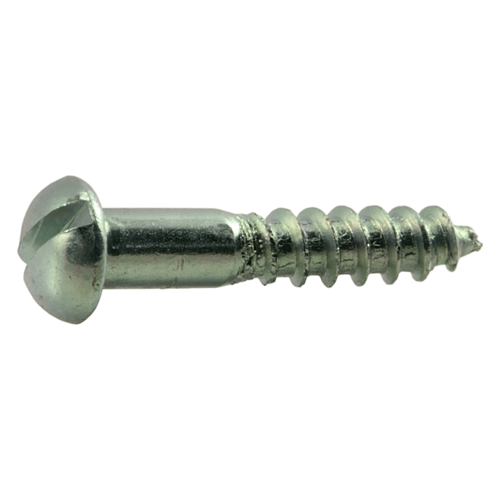 #6 x 3/4" Slotted Round Head, Wood Screw, Aluminum
