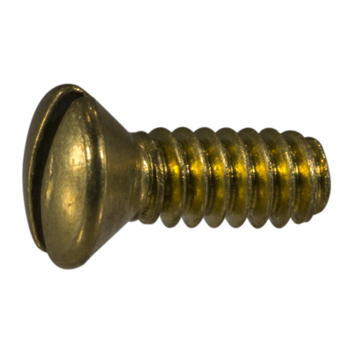 6-32 x 3/8" Slotted Oval Head, Machine Screw, Brass 