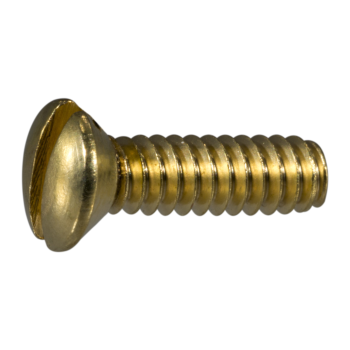6-32 x 1/2" Slotted Oval Head, Machine Screw, Brass 