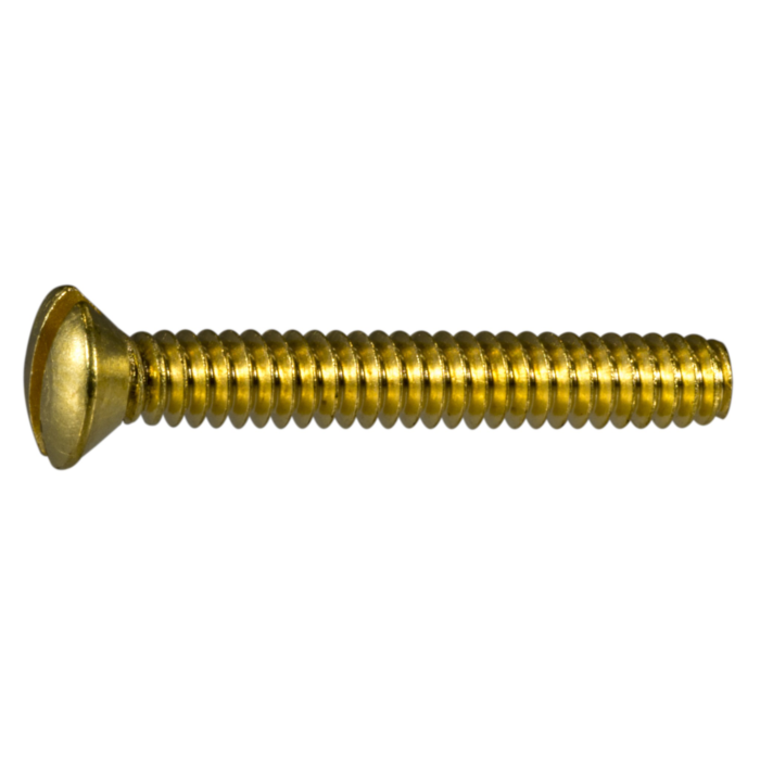 6-32 x 1" Slotted Oval Head, Machine Screw, Brass 