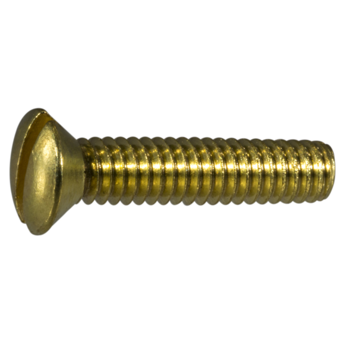 8-32 x 3/4" Slotted Oval Head, Machine Screw, Brass 