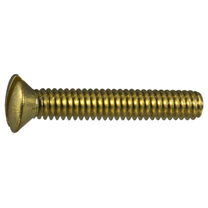 8-32 x 1" Slotted Oval Head, Machine Screw, Brass 