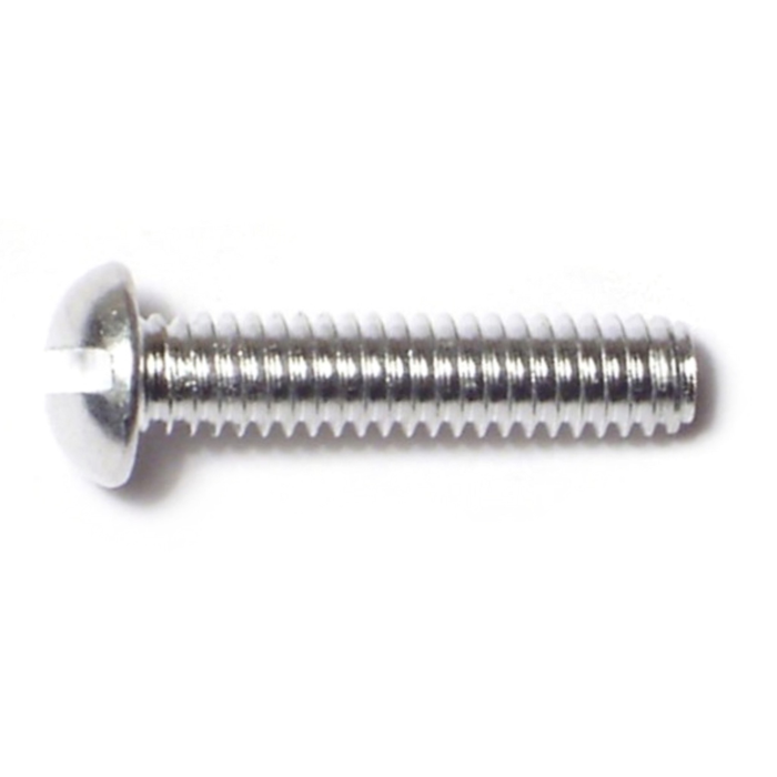 8-32 x 3/4" Slotted Round Head, Machine Screw, Aluminum 