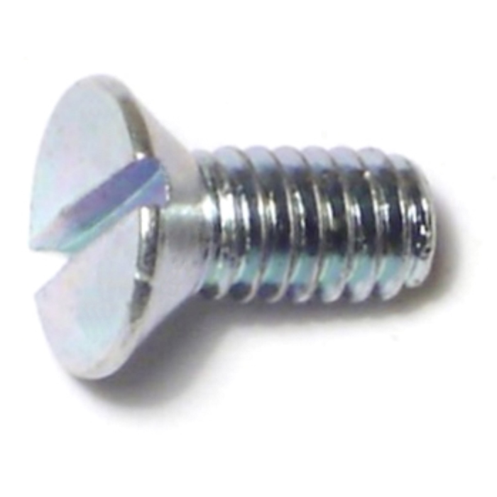 8-32 x 3/8" Slotted Flat Head, Machine Screw, Zinc 
