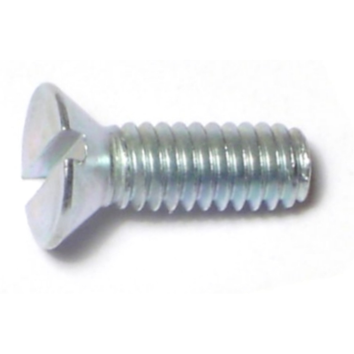 8-32 x 1/2" Slotted Flat Head, Machine Screw, Zinc 