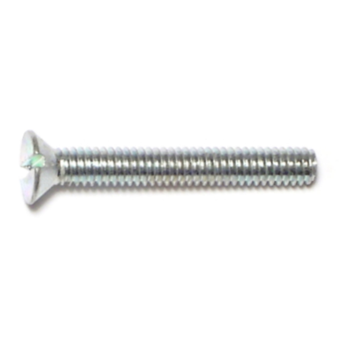 8-32 x 1-1/4" Slotted Flat Head, Machine Screw, Zinc 